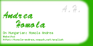 andrea homola business card